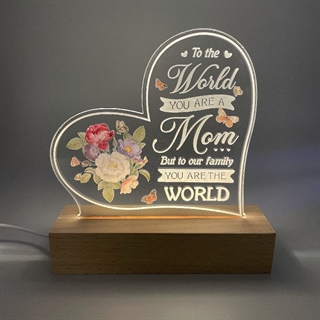 Hjerteformet LED-lampe til mor